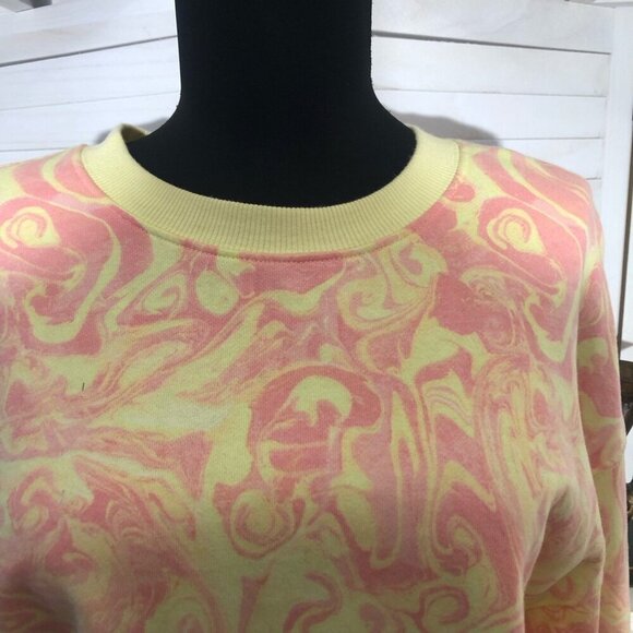 BP Nordstrom Tie Dye Sweatshirt Pullover Pink and Yellow XS - Picture 11 of 11